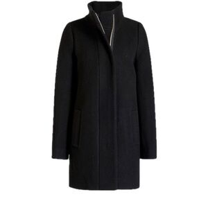 J. Crew Black Wool Coat Nello Gori Stadium Cloth Coccon